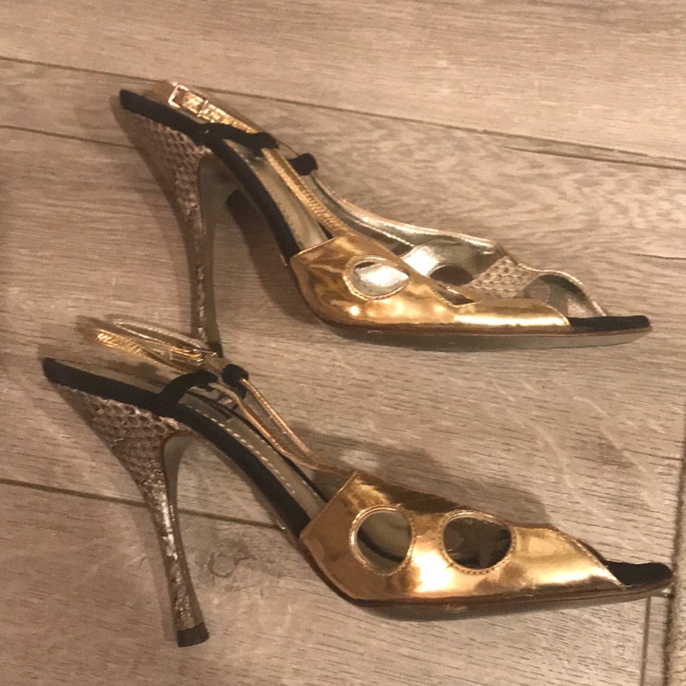 Dolce & Gabbana D&G Shoes with Snakeskin heels - Picture 3 of 4